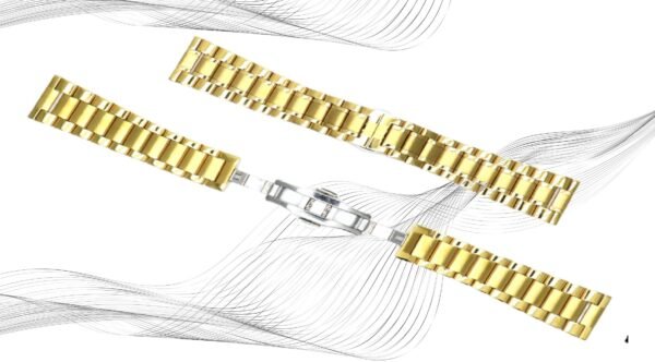 PULSO ACERO DORADO HEBILLA MARIPOSA