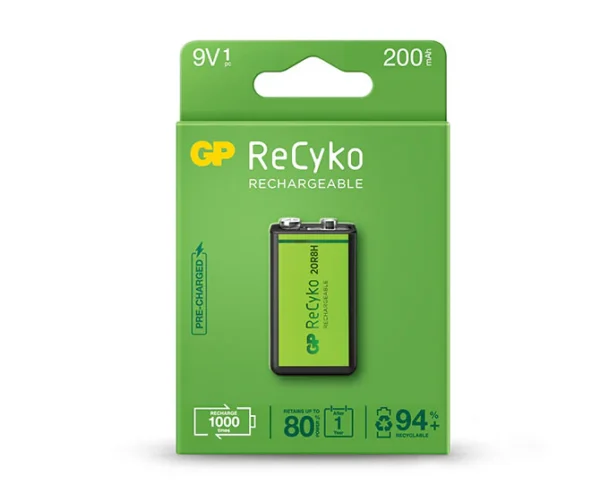 BATERIA RECARGABLE GP RECYKO  9V 200mAh