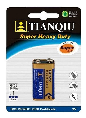 BATERIA TIANQIU HEAVY DUTY 9V