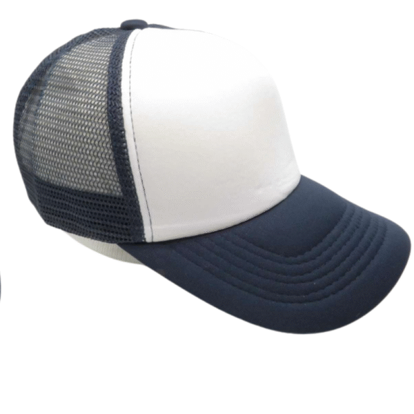 GORRA DE MALLA AZUL FRENTE BLANCO G-346